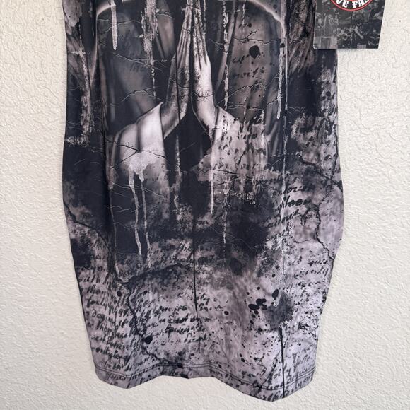 Affliction Dress Womens Small Praying Woman Mourning Graphic Tankdress Goth Emo - Picture 5 of 10